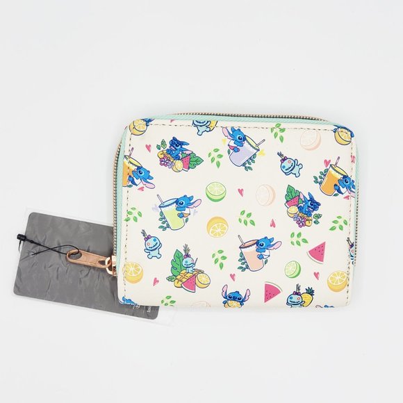 loungefly disney lilo & stitch vacation vibes zip wallet